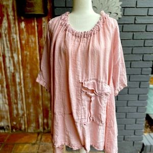 Magnolia Pearl pink linen tunic